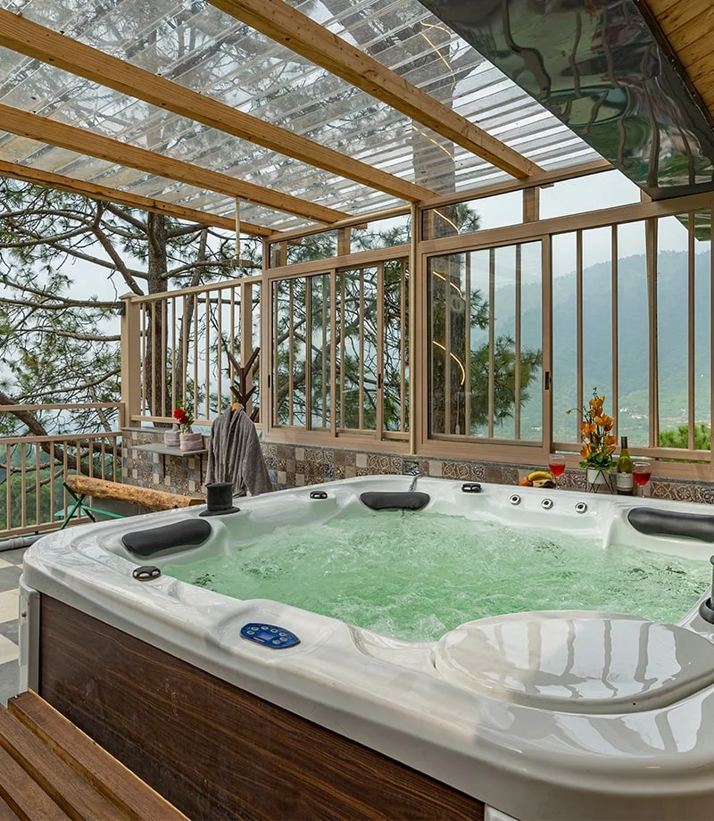 Luxury Bath Tubb in the best pool villa in Kasauli - The Vivaak Villa